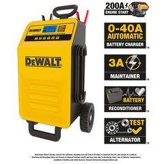 DeWalt DXAEC200 engine start and alternator check aid quick diagnostics.
