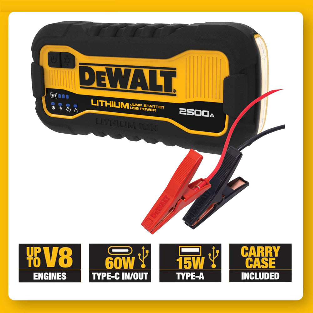 DEWALT DXAELJ25C carry case open shows organized accessories