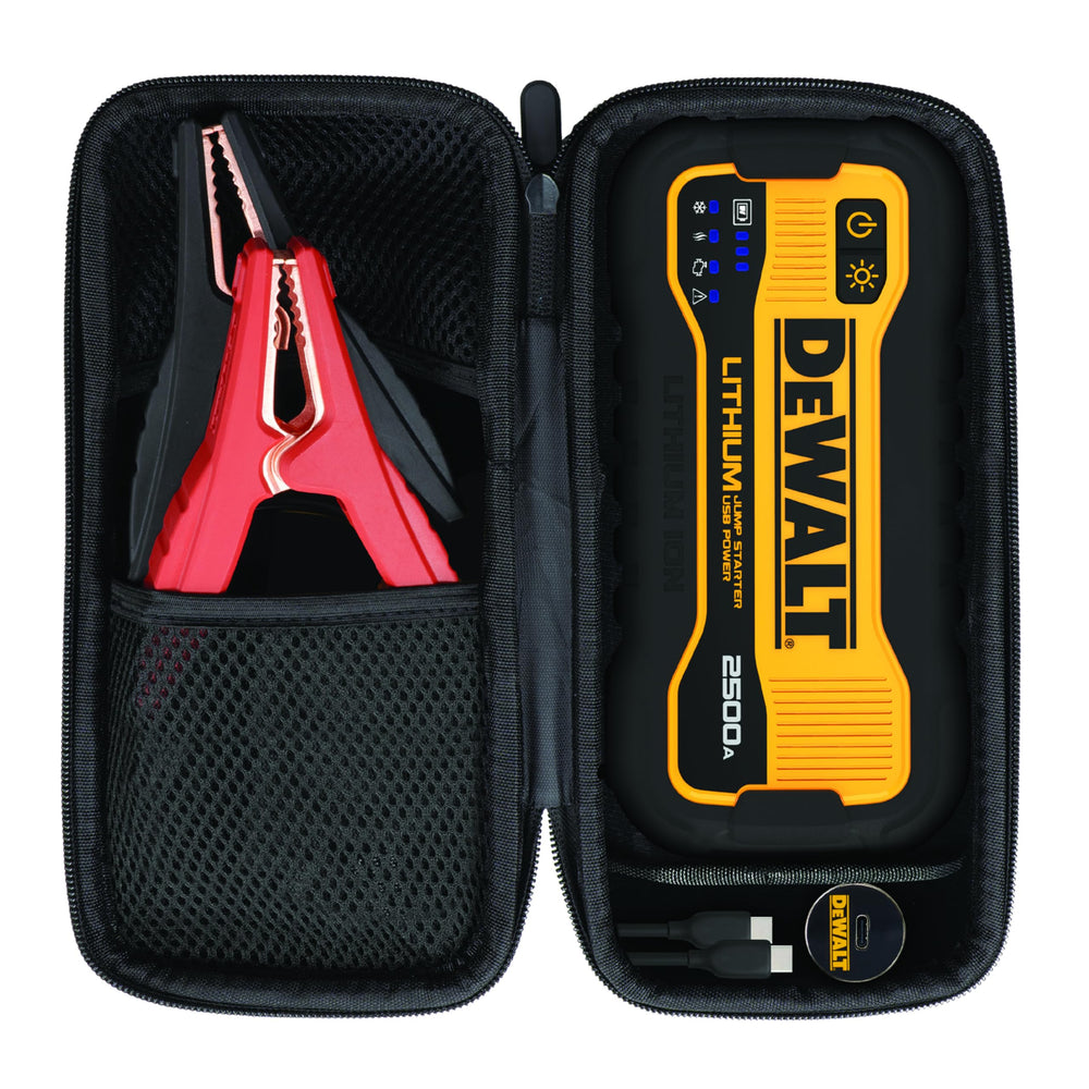 DEWALT DXAELJ25C metal clamps close-up showing secure connection