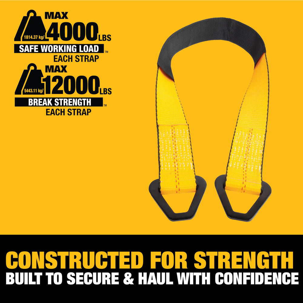 DEWALT DXBC80005 38-inch strap offers strong, manageable securing length.