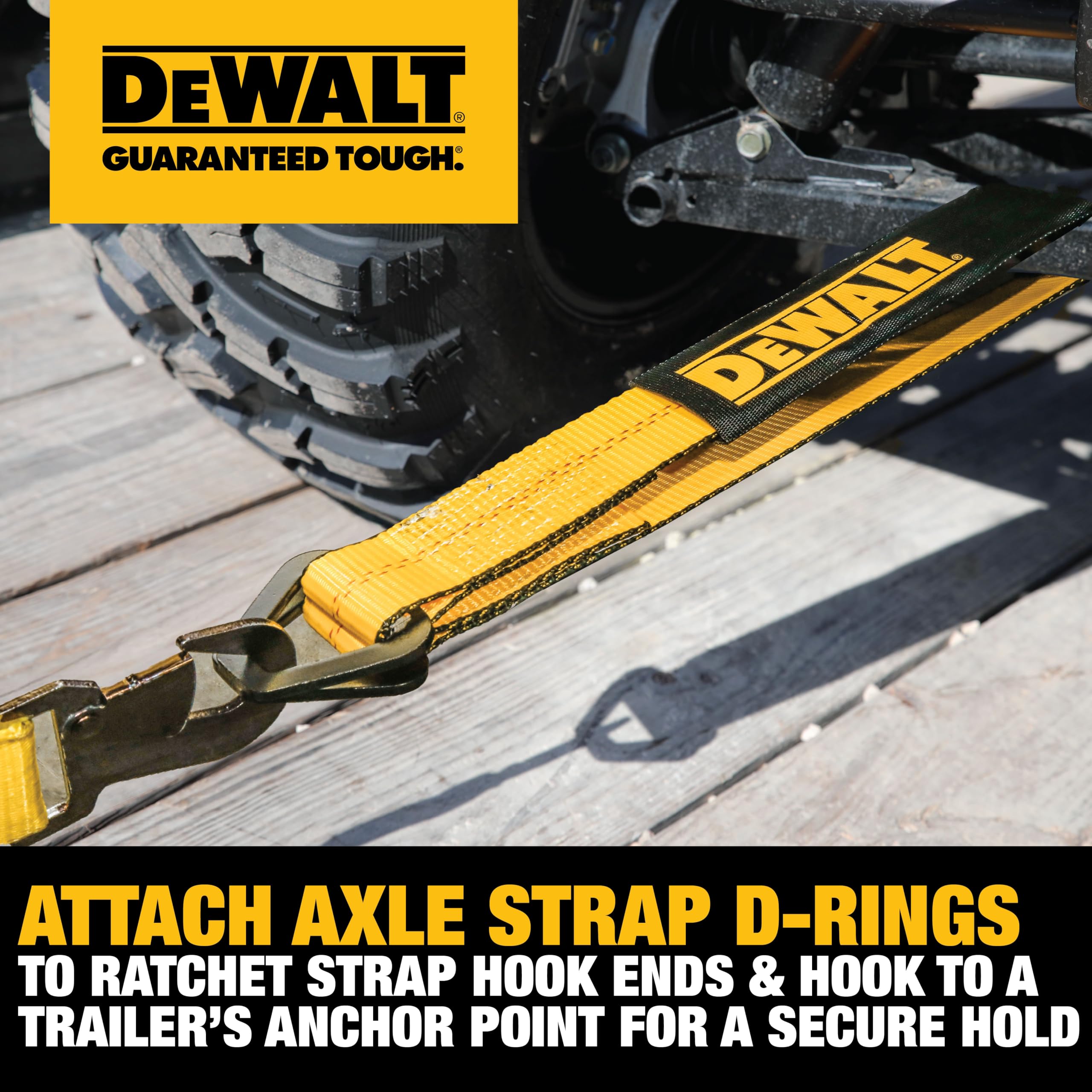 DEWALT DXBC80005 high-visibility color for quick, confident tie-downs.