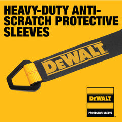 DEWALT DXBC80005 reinforced D-rings with black coating resist corrosion.