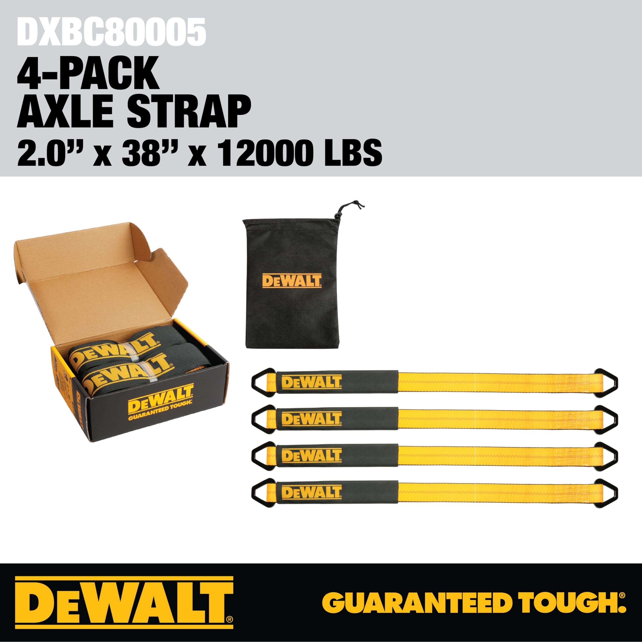 DEWALT DXBC80005 safe working load of 4,000 lbs for demanding tasks.