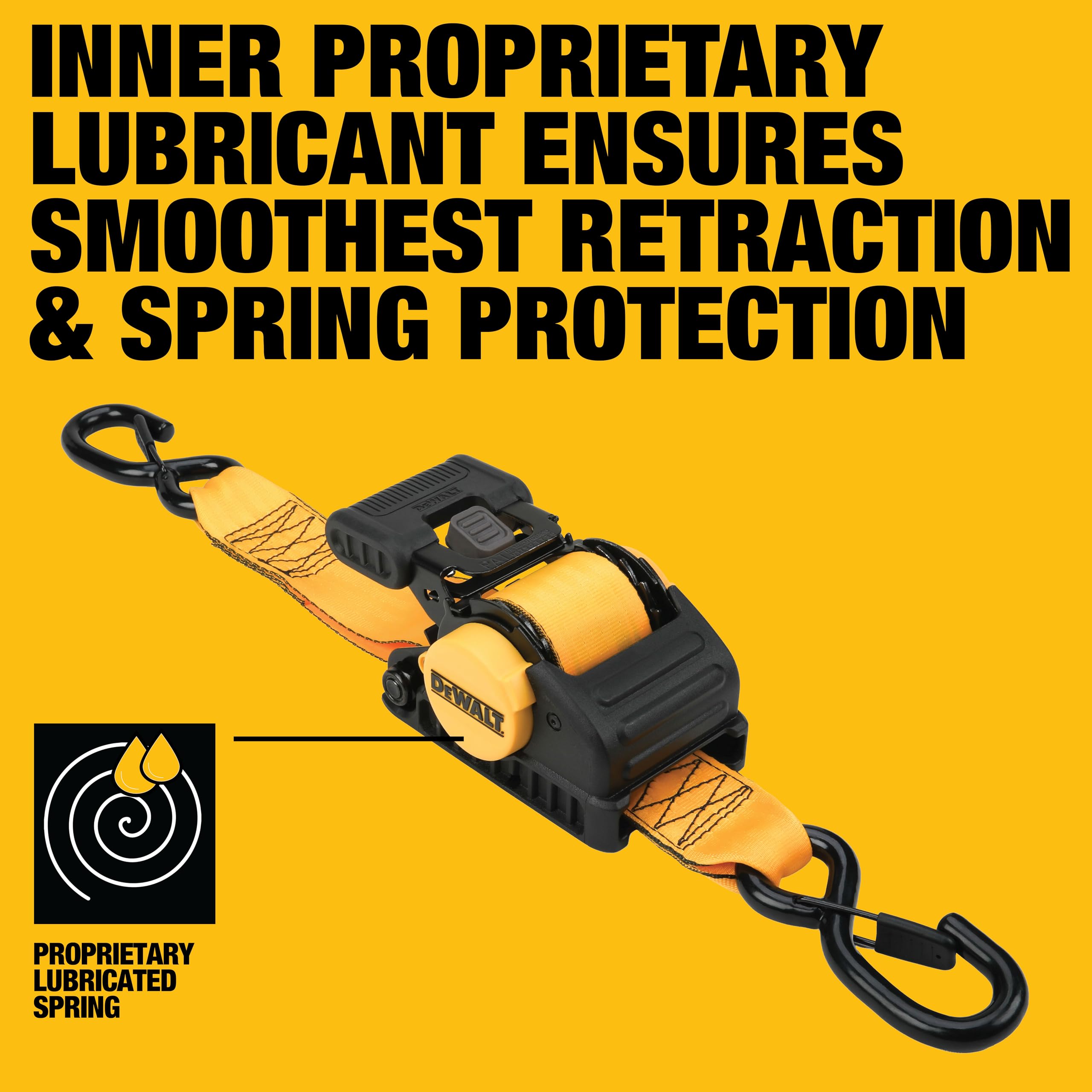 DEWALT DXBC9002 ergonomic handle with padded release for comfortable control during loading.