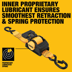 DEWALT DXBC9002 ergonomic handle with padded release for comfortable control during loading.