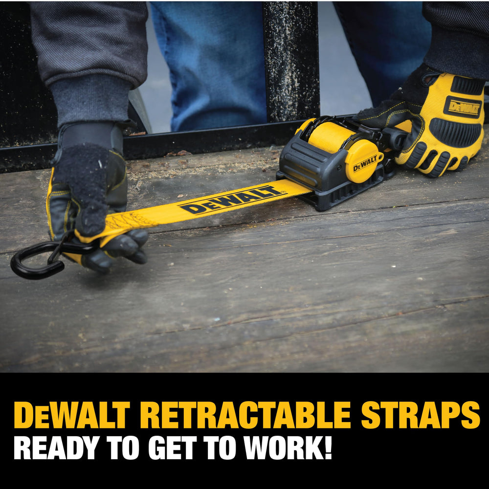 DEWALT DXBC9002 high-visibility yellow and black strap for easy identification.