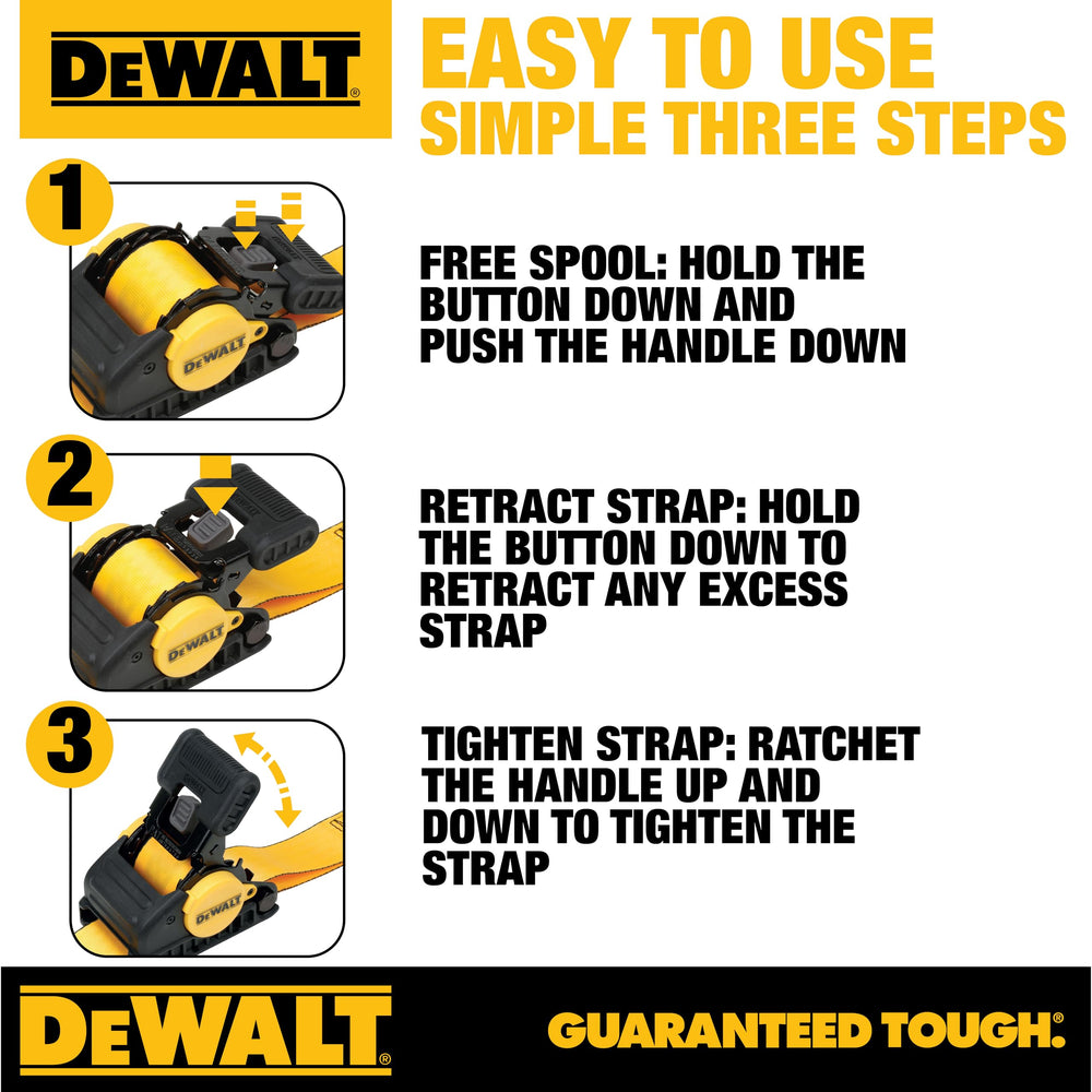 DEWALT DXBC9002 two-pack provides ready-to-use straps for multiple loads.