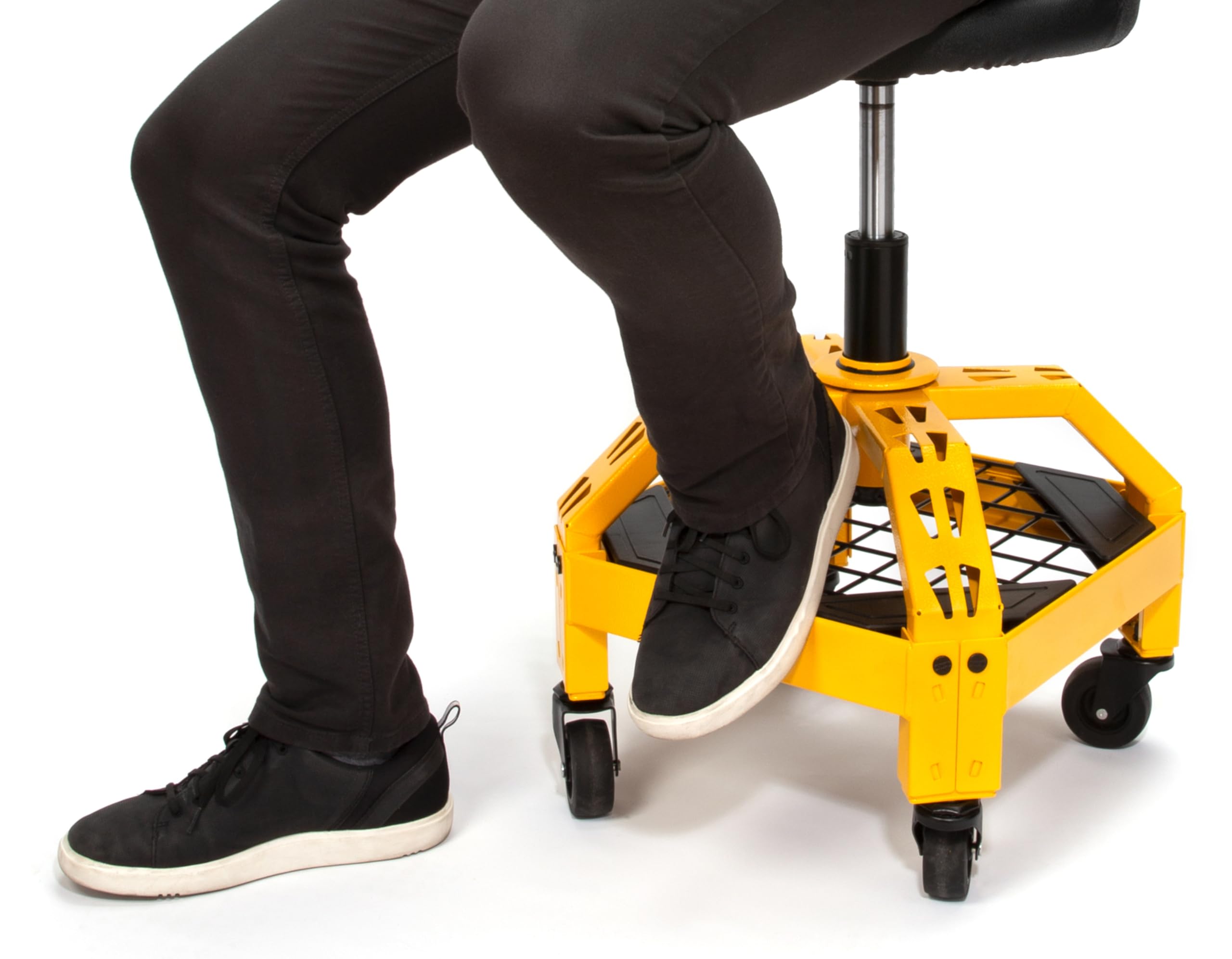 DEWALT 300-pound capacity supports heavy tools securely.