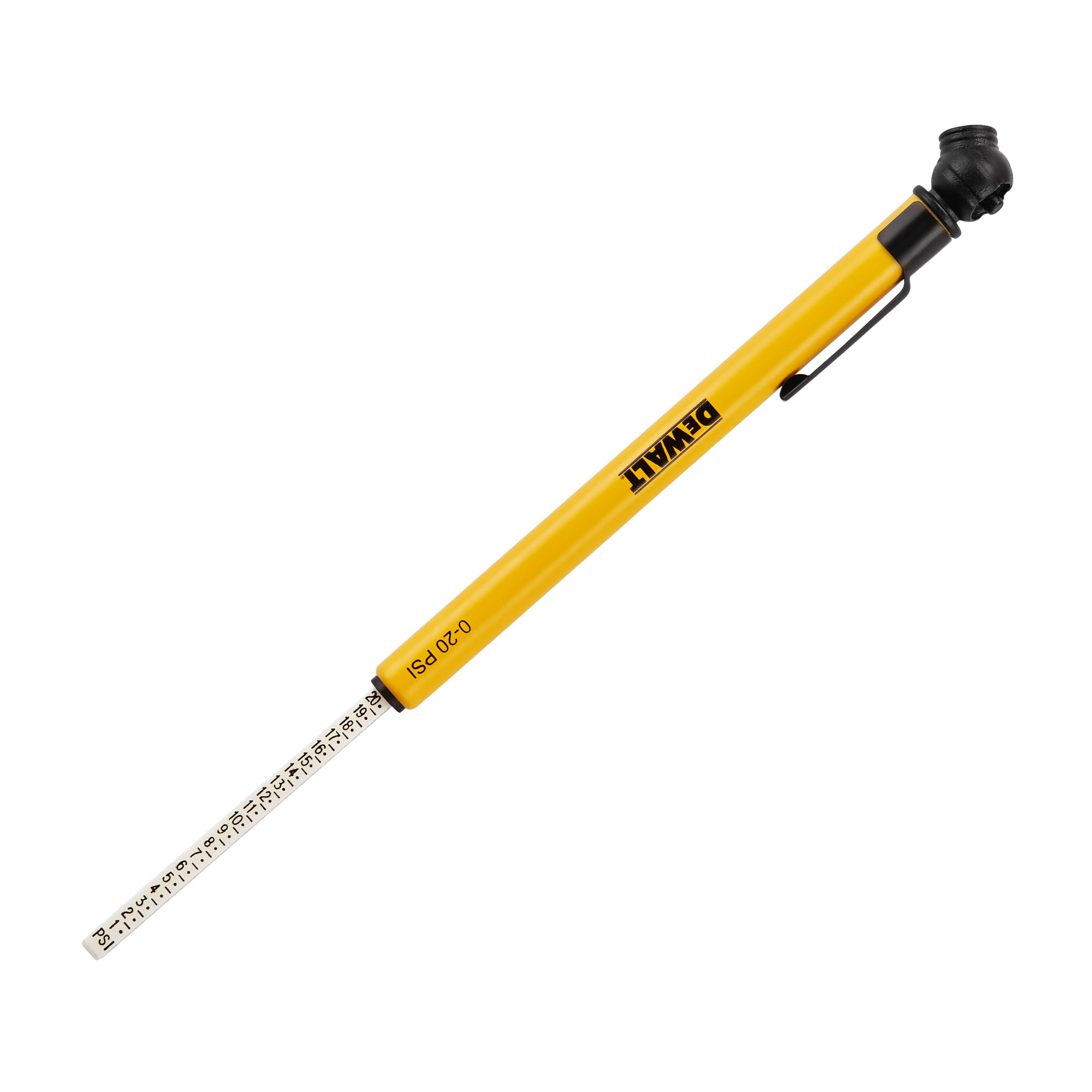 DEWALT aluminum chuck head built for durable tire checks