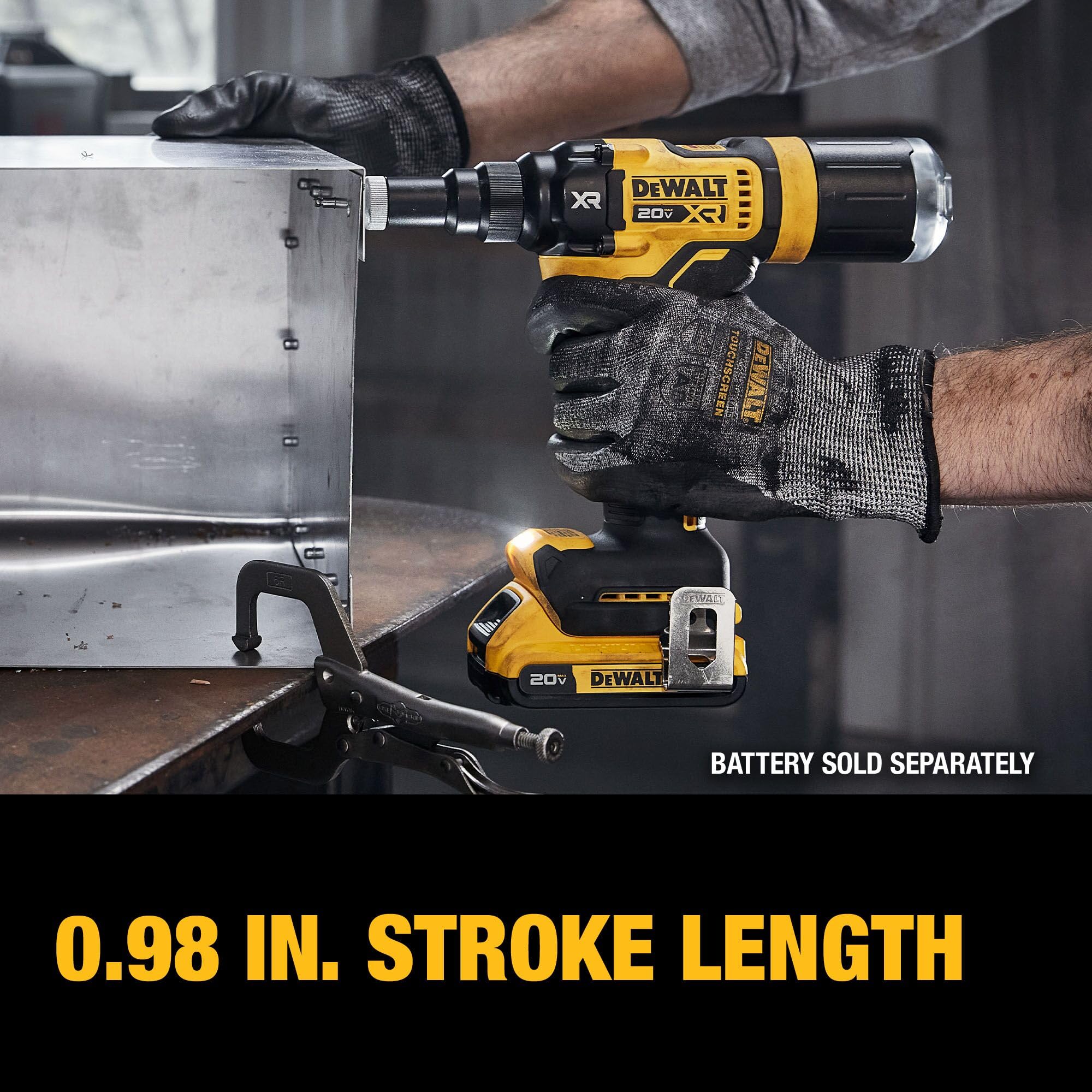 DEWALT mandrel collector helps maintain a tidy work area