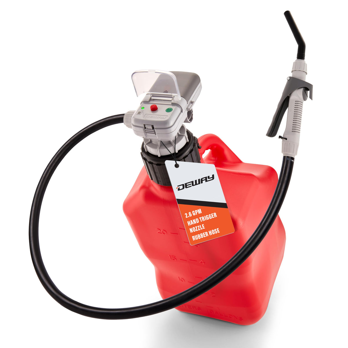 Deway automatic fuel transfer pump with hand nozzle for fast, mess-free fueling
