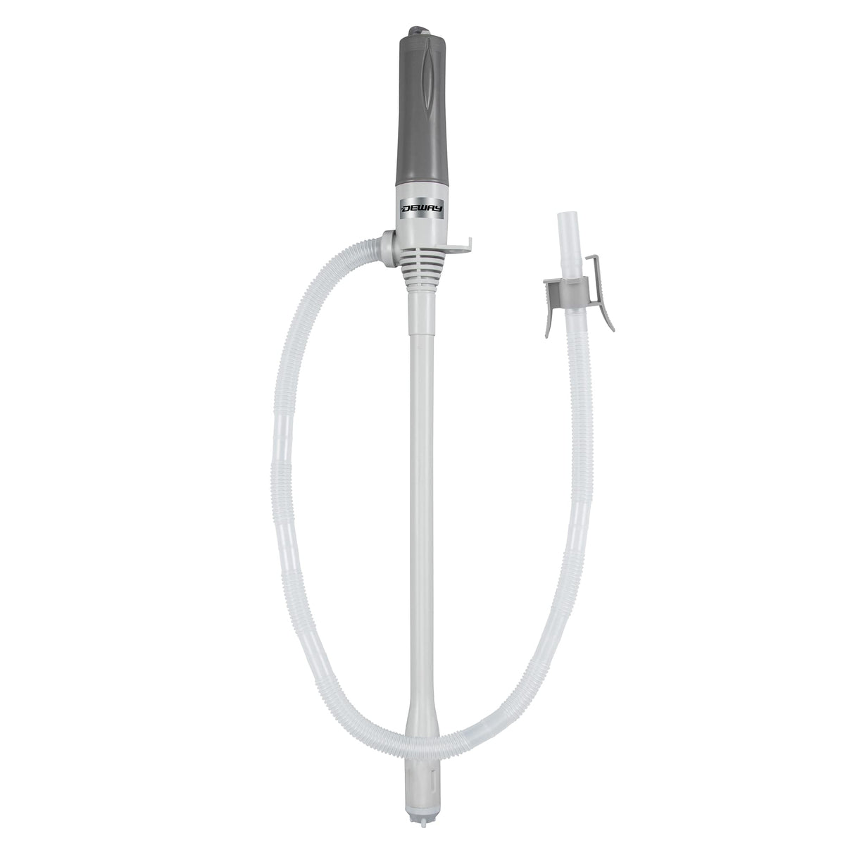 DEWAY automatic transfer pump front view highlighting hands-free operation
