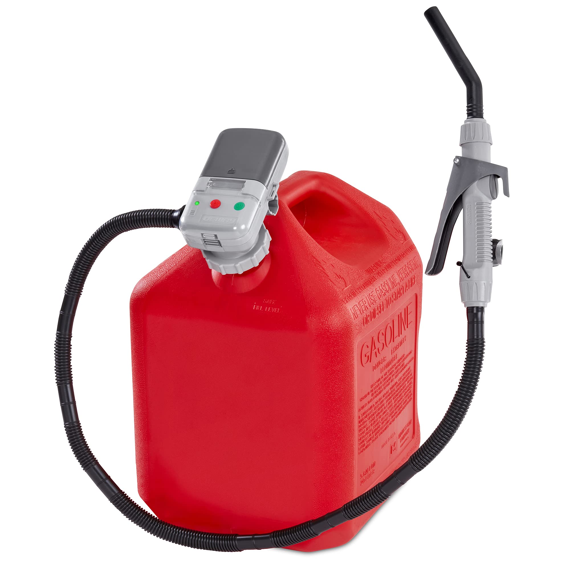 DEWAY fuel transfer pump with flow-control nozzle for precise transfer