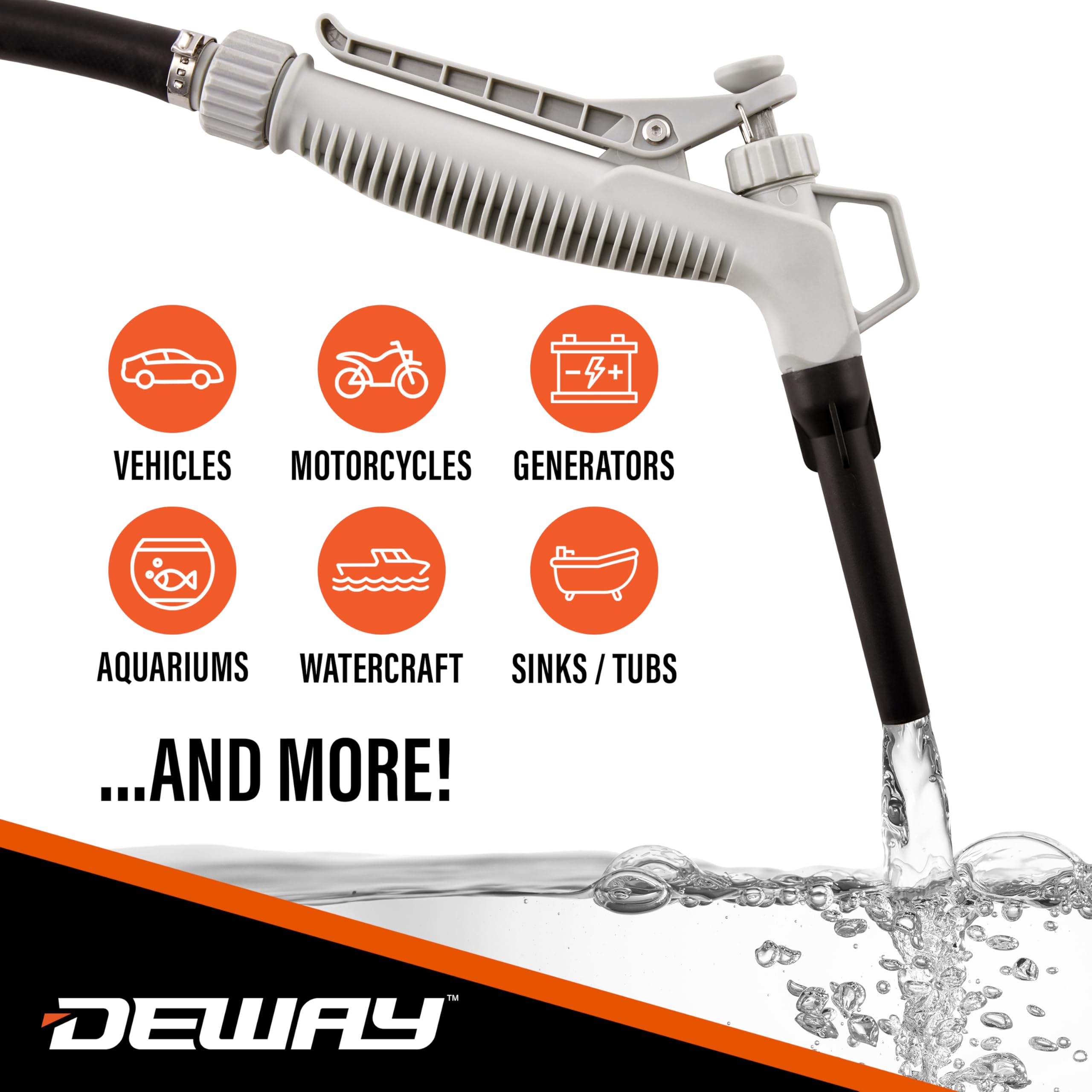 Deway fuel transfer pump portable design for garage and field refueling