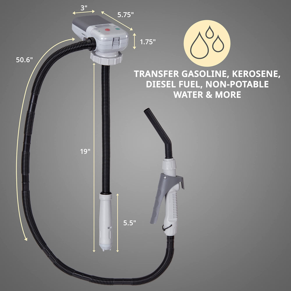 DEWAY compact portable transfer device for ready siphoning action