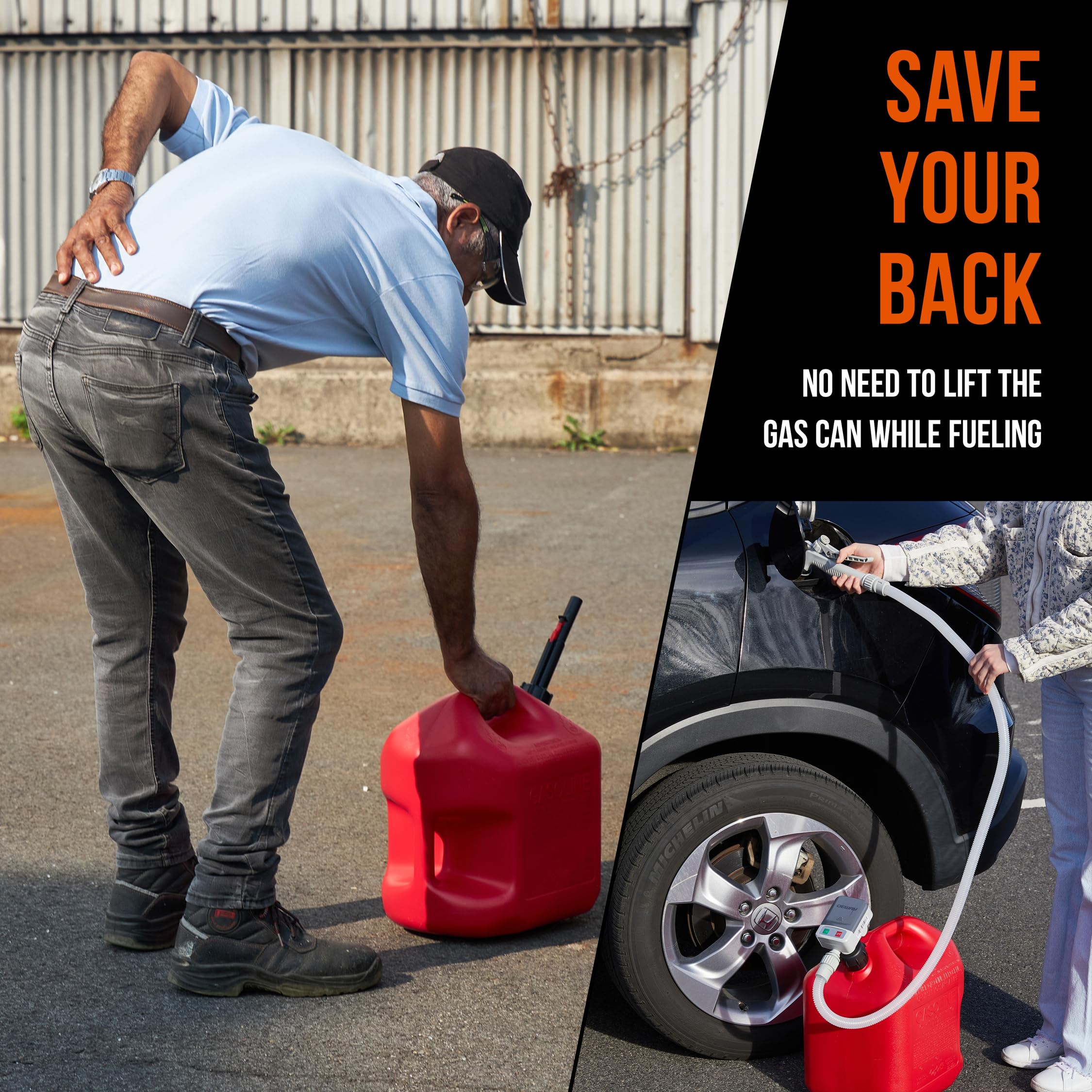 Deway compact design stored in trunk or garage for easy access