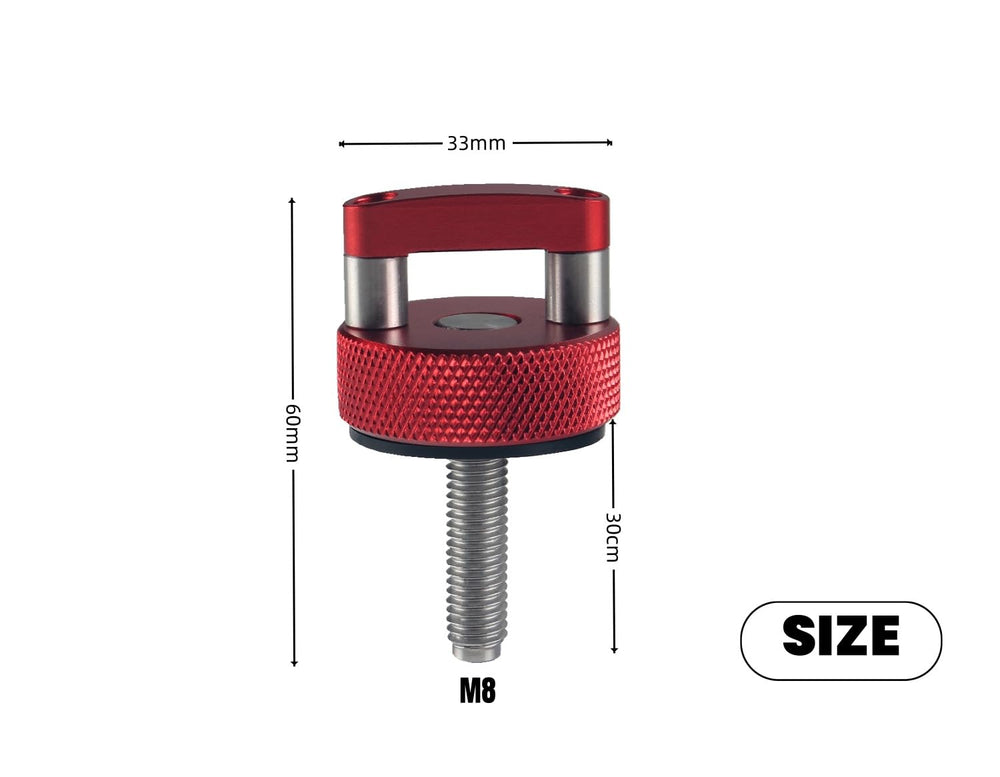 DEWHEL D-ring mounting screws enabling easier handling during removal.