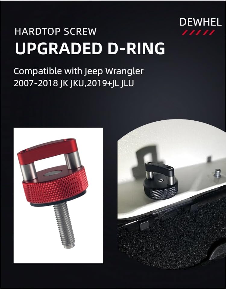 DEWHEL quick-release fasteners designed to replace Freedom top screws.