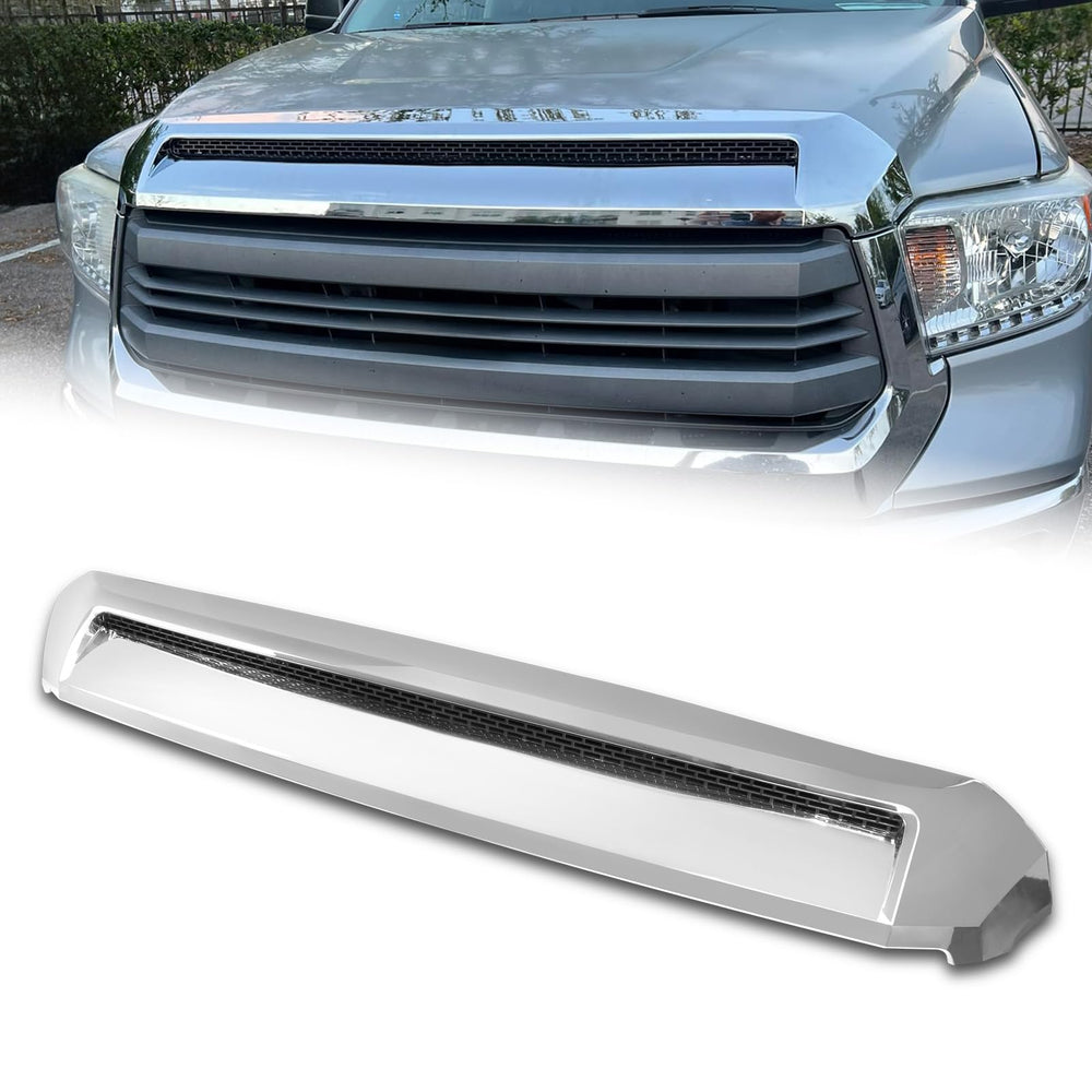 DEWHONETE hood bulge molding front view on Toyota Tundra with airflow emphasis