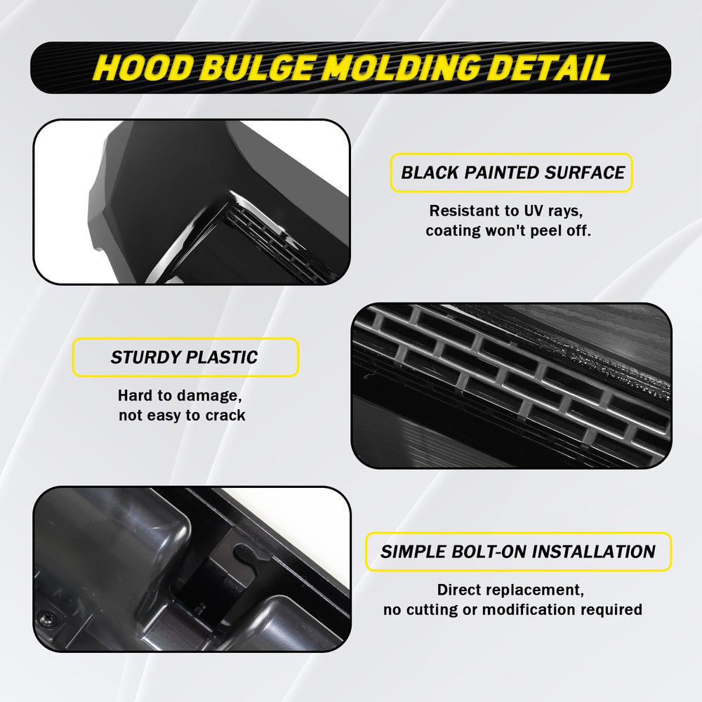 DEWHONETE hood scoop grill design improves airflow while adding a bold, race-inspired look.