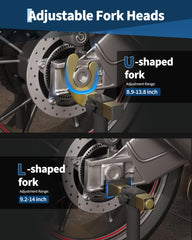 DEXSO adjustable swingarm spool detail shows versatile fit for many motorcycle models.