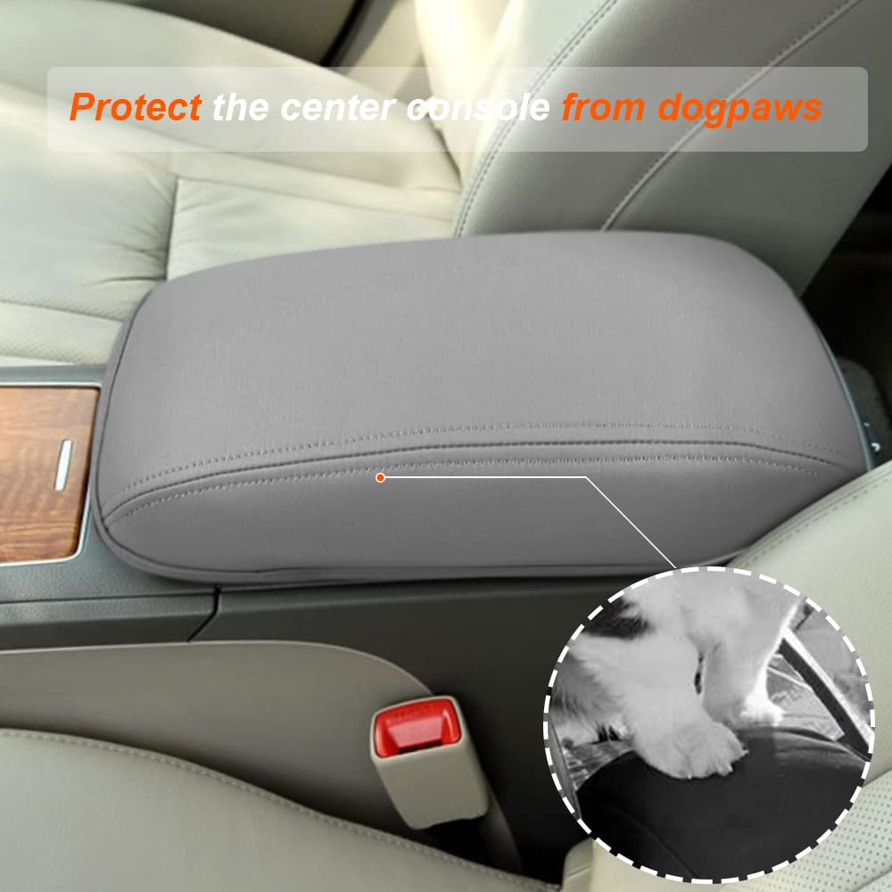 DEYTOP armrest protector PU leather gray adds soft comfort