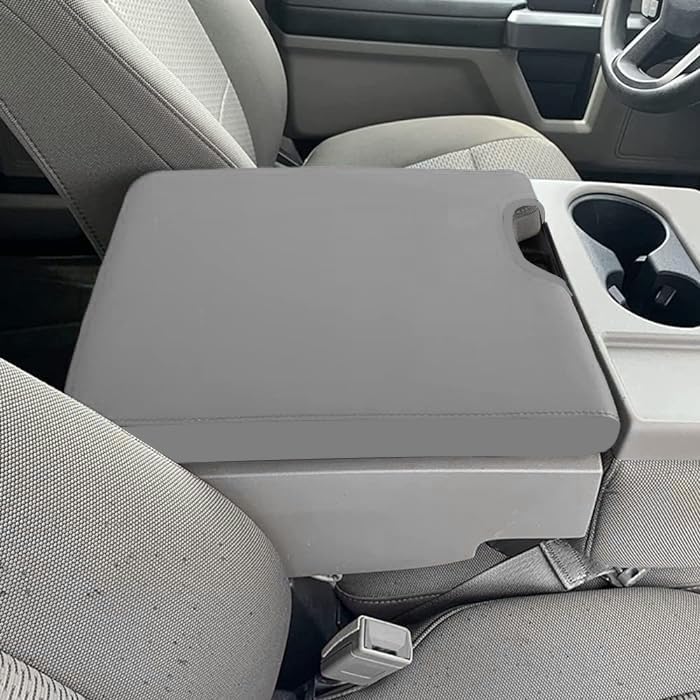 DEYTOP center console armrest cover on Ford F-150, front view offering full protection