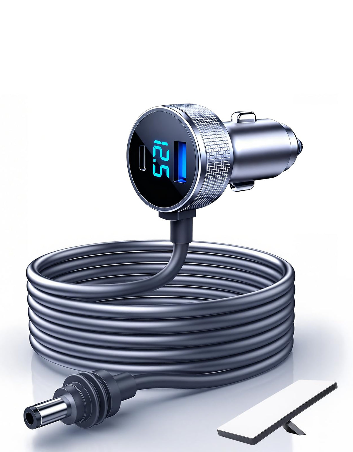 DFPEB Starlink Mini 3in1 car adapter front view for on-the-go power