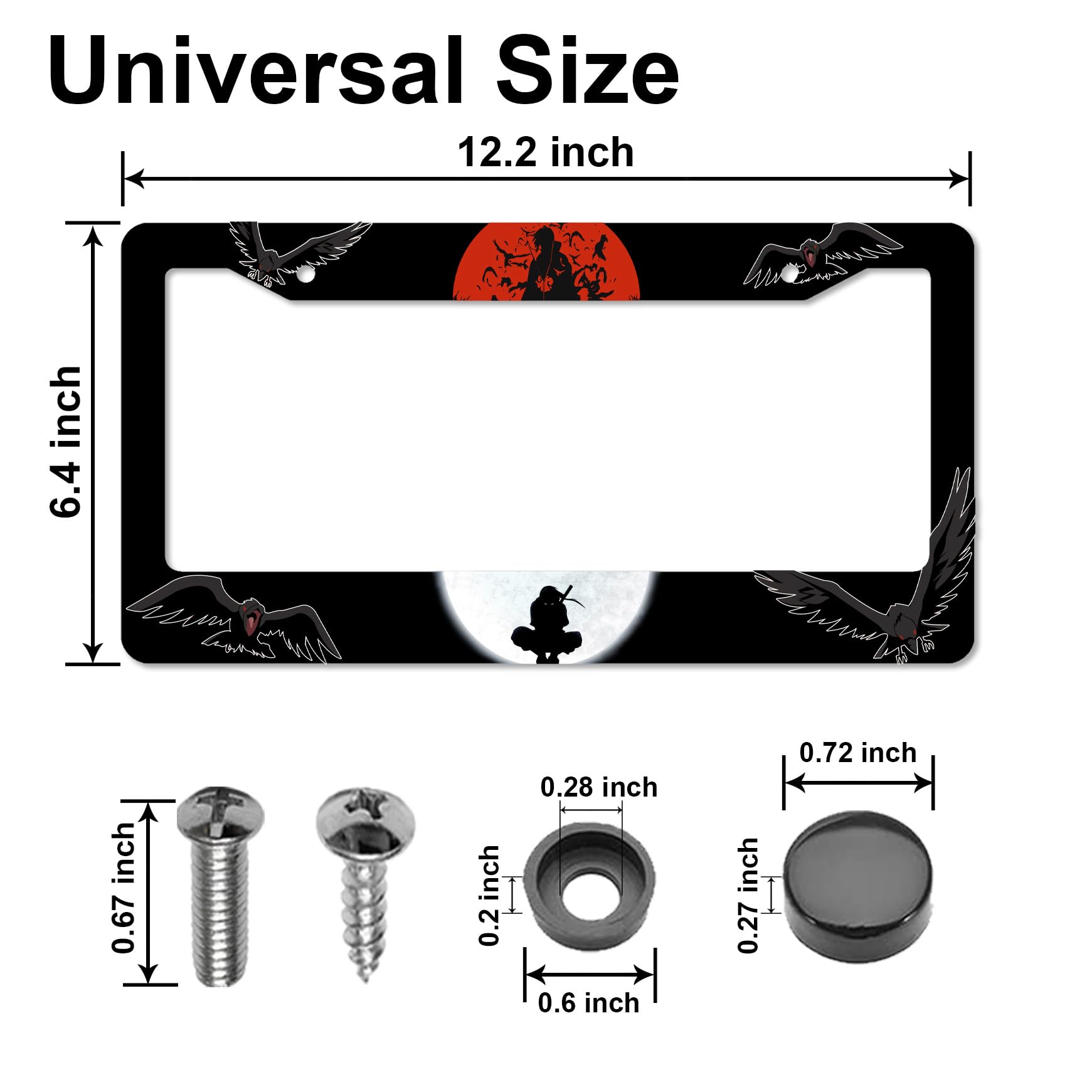 DGDRHZ anime license plate frame aluminum construction for durability