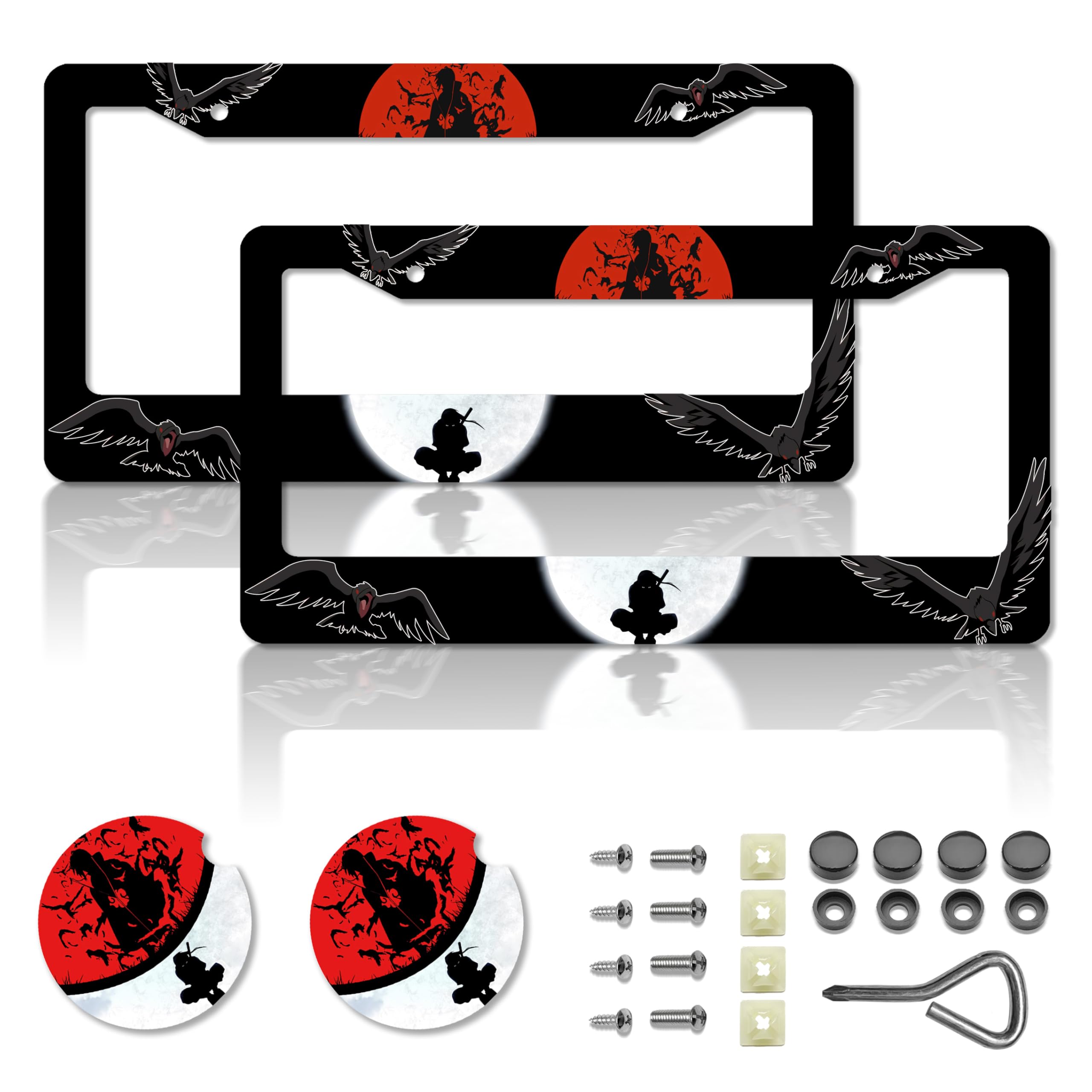 DGDRHZ anime license plate frame front view elevates the car style