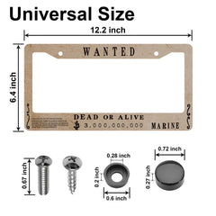 DGDRHZ aluminum license plate frame material detail emphasizes durability and premium finish