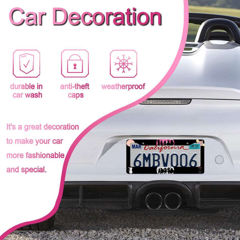 DGDRHZ Anime Moon Cat license frame in packaging with complete installation hardware