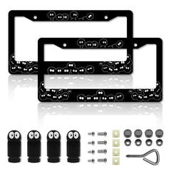DGDRHZ anime soot sprites license plate frame front view, durable aluminum construction