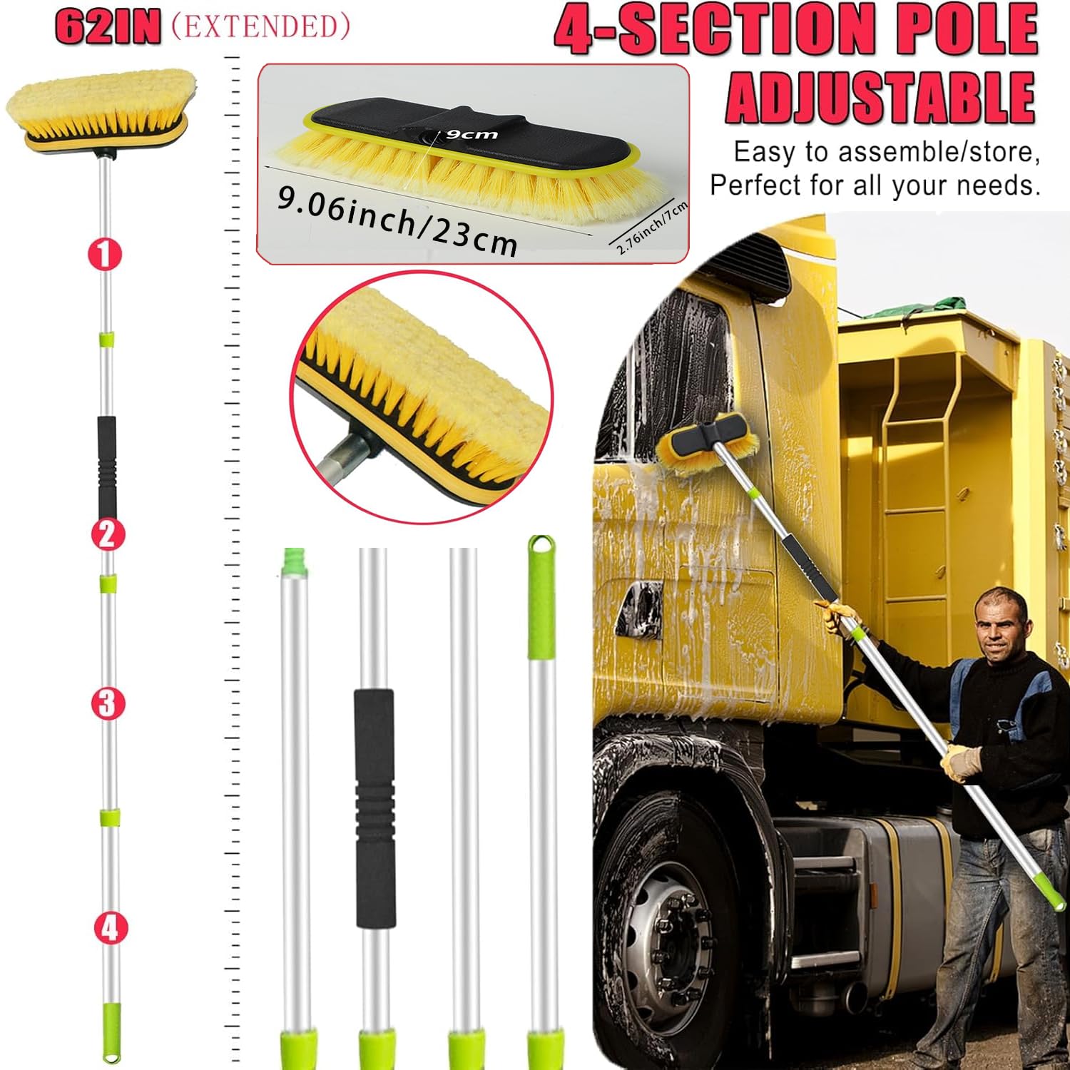 DGHEYQT long-handle kit lets you clean exteriors from ground level.