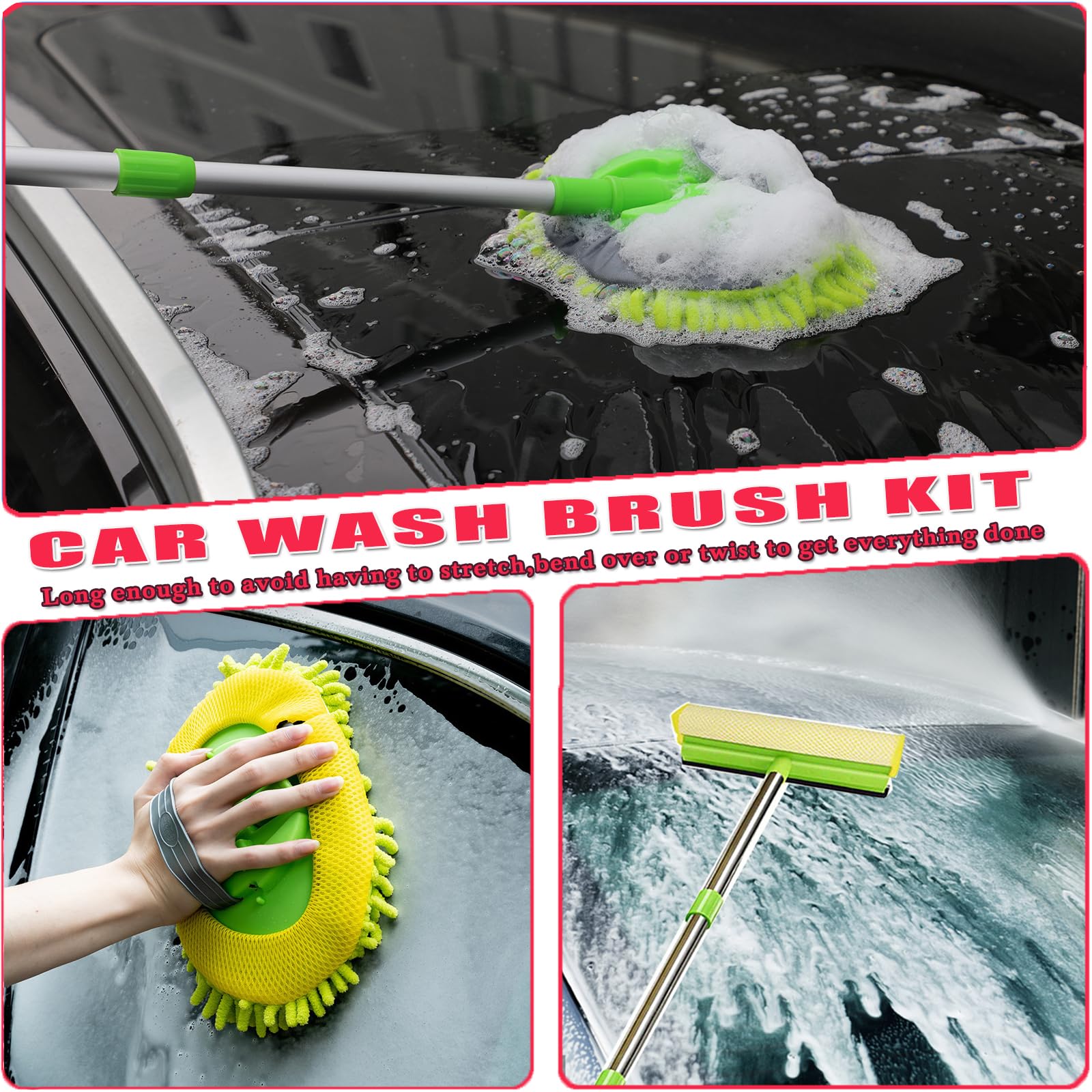 DGHEYQT microfiber towel and mitt for lint-free drying.