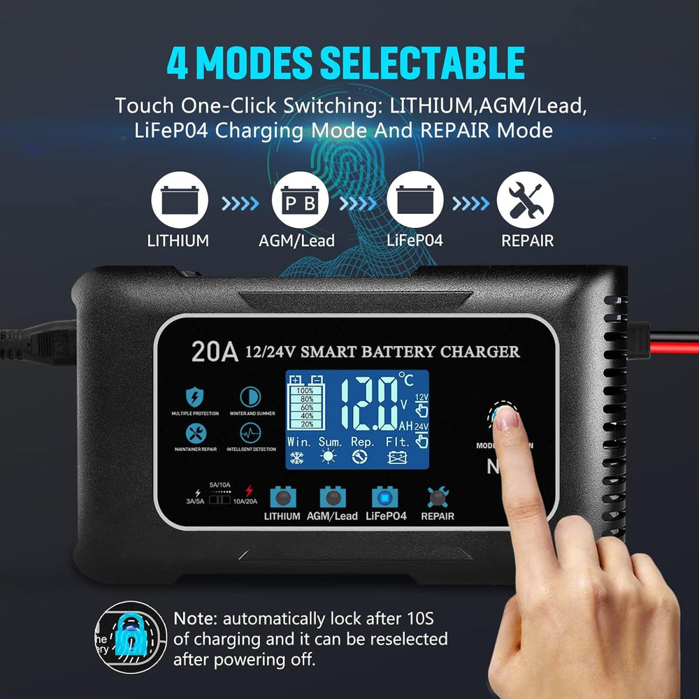 Dght Battery Charger connection cables demonstrate safe, reliable charging setup.