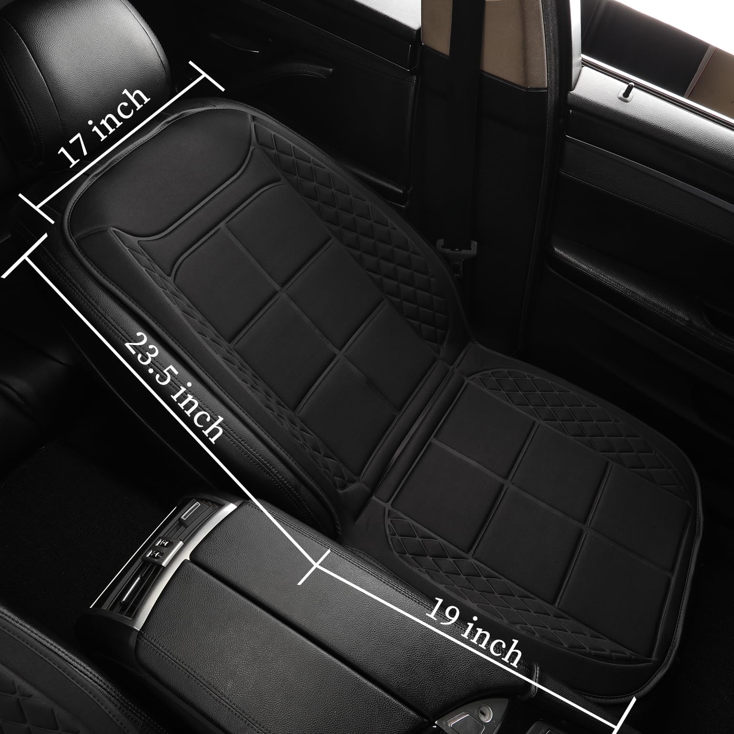 DgiqLeite car seat cushion anti-slip bottom keeps cushion secure.