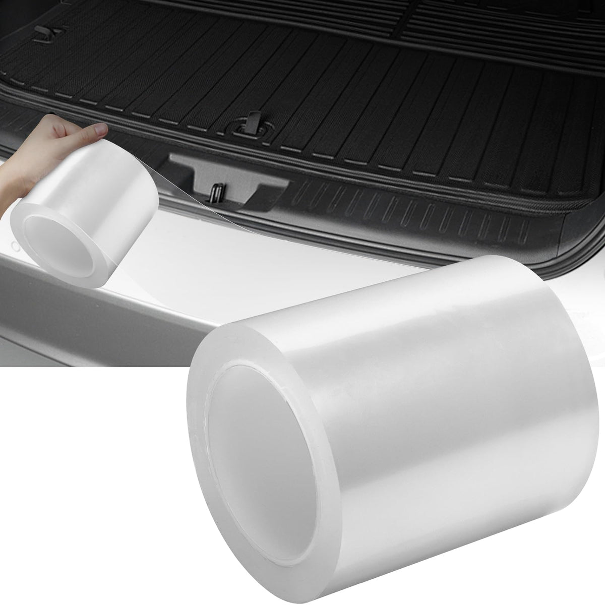 DGSL car door edge guard on the sill protecting paint from chips and scrapes.