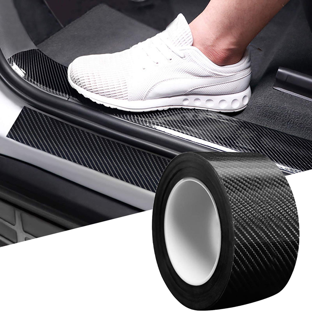 DGSL car door edge guards with 5D carbon fiber wrap protecting edges and adding style.