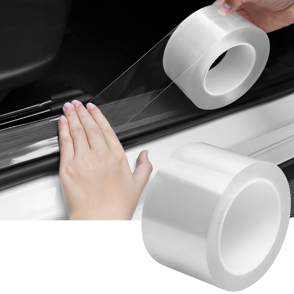 DGSL car door edge guards on a vehicle door edge protect against chips