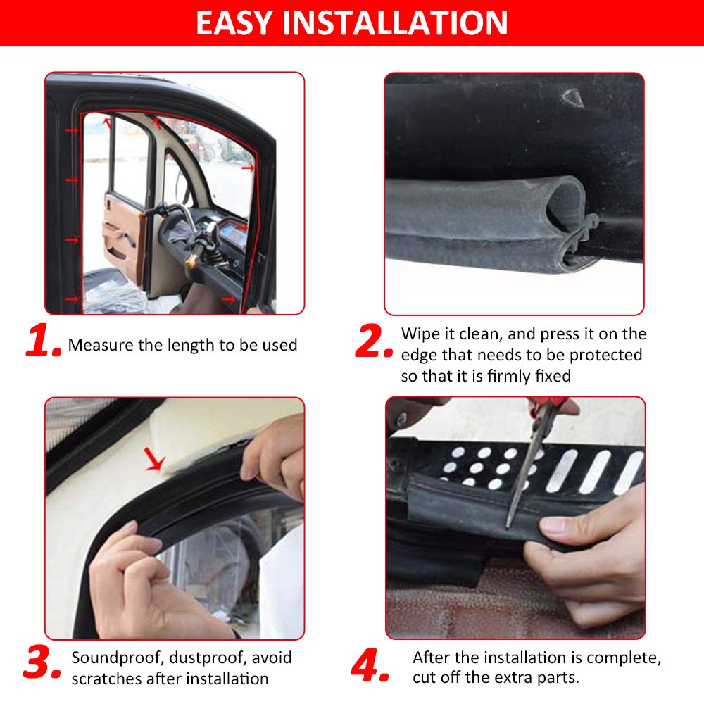 DGSL car door seal with metal clamp for strong grip and lasting seal