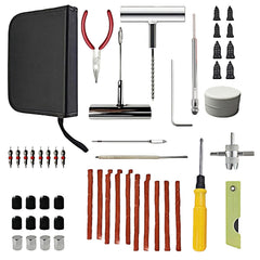DGZMJJ 55pcs tire repair kit in compact bag for quick roadside fixes.