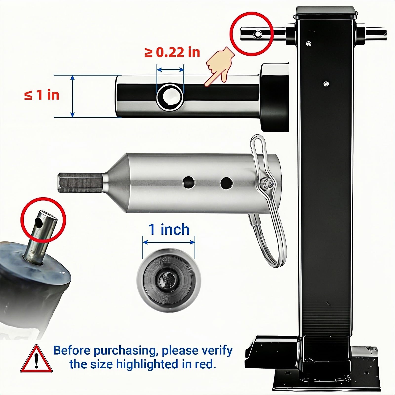 DGZMJJ included D-pin locks securely to prevent wobble