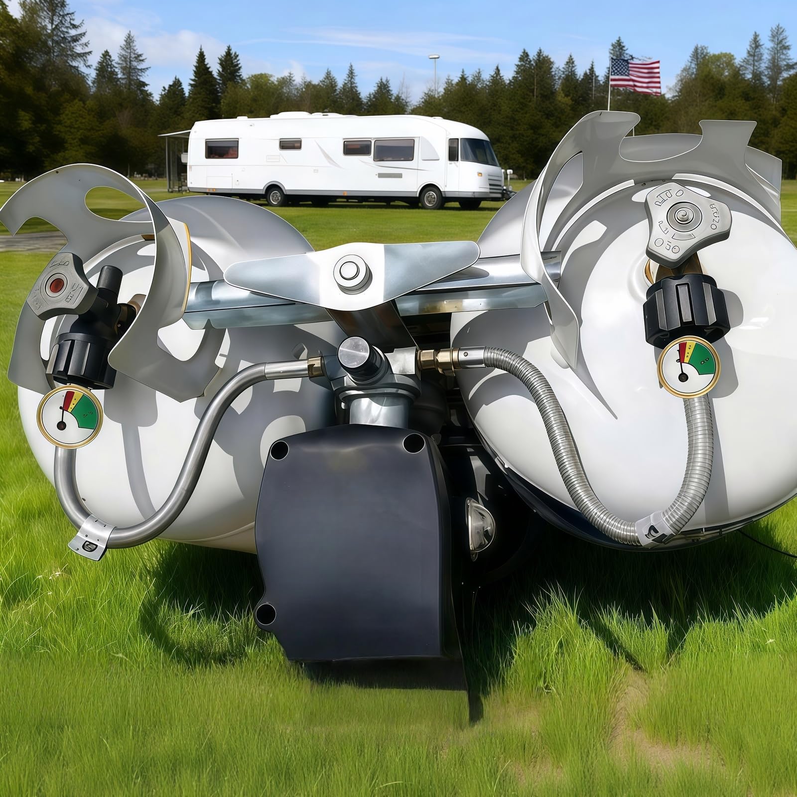 DGZMJJ easy, tool-free setup with included accessories for RV use.