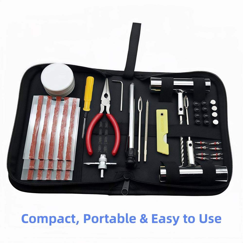 DGZMJJ needle-nose pliers and T-handle drills aid puncture repair.