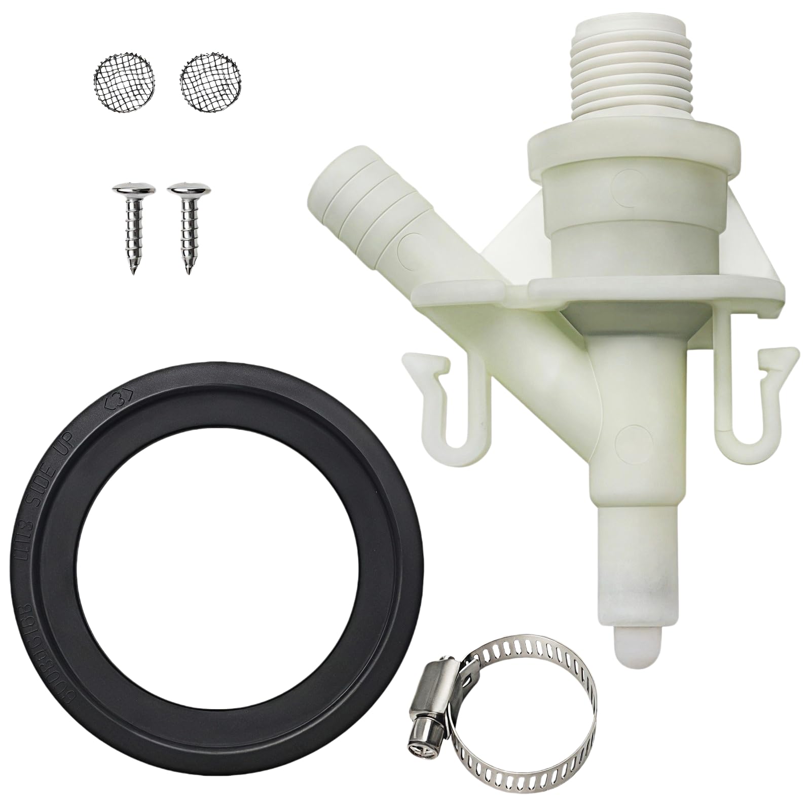 DGZMJJ upgraded RV toilet valve 385311641 kit, complete replacement set for reliable RV flushing.