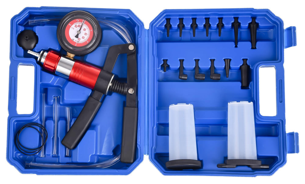 DHA 2-in-1 bleeder with storage reservoirs keeps brake fluid changes tidy