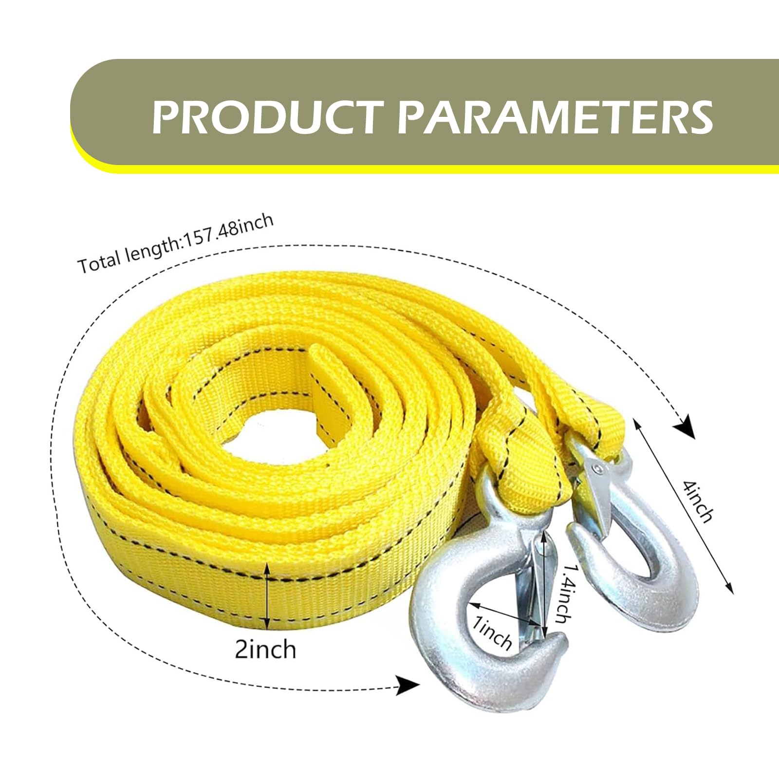 Diamall forged D-ring hooks providing a secure attachment for towing