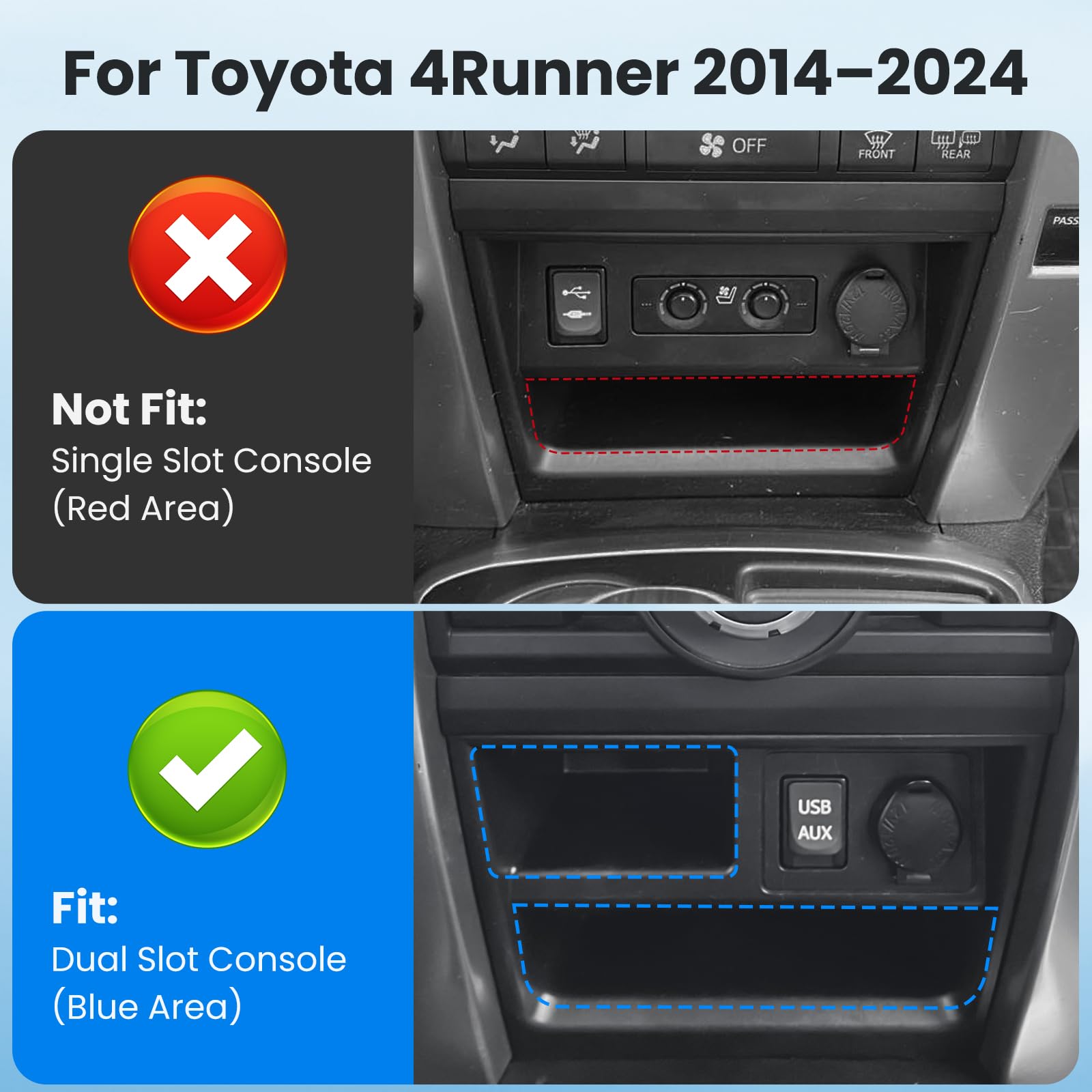 DIAMOOKY 2-piece installation kit in-action for 4Runner, easy setup without drilling.