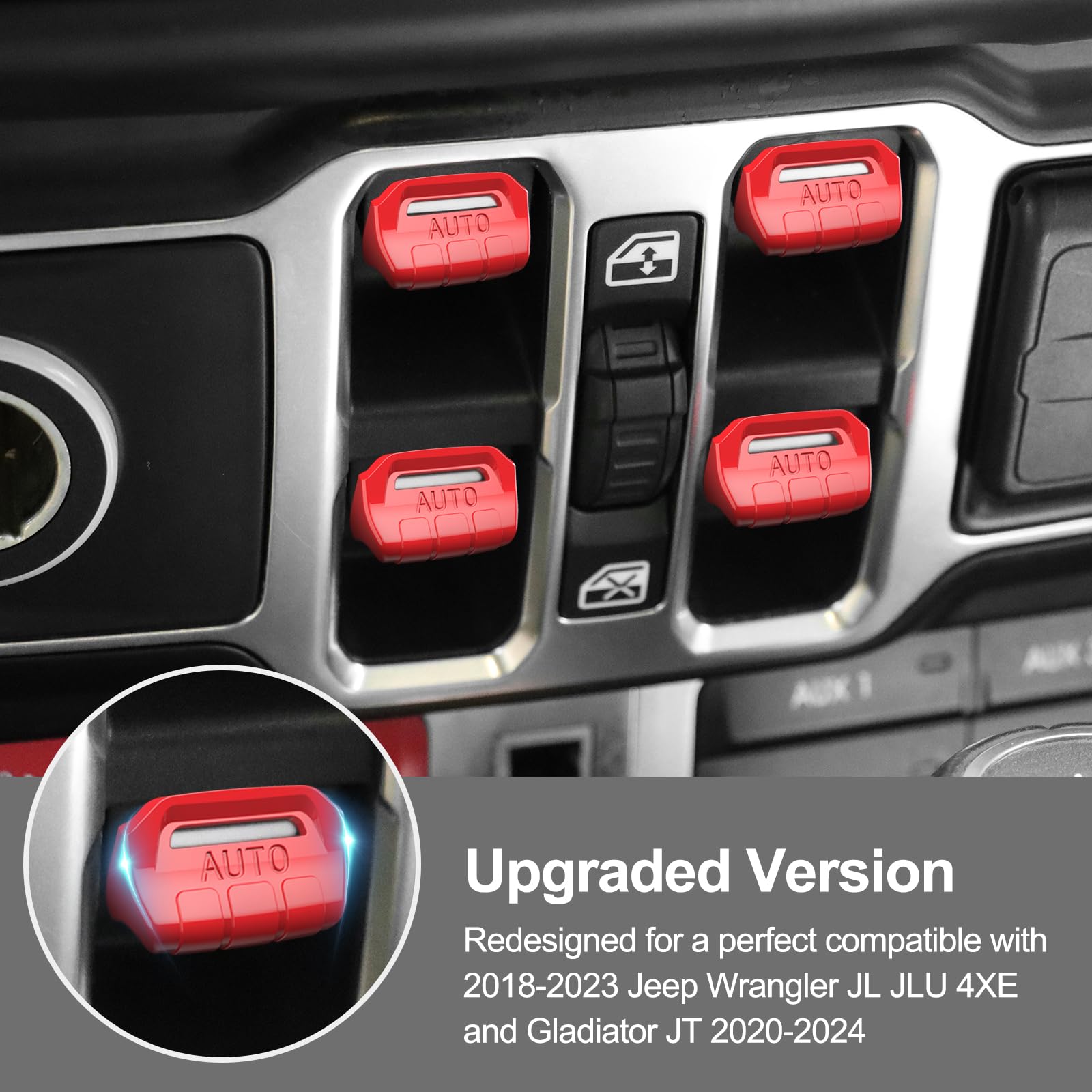 DIAMOOKY 3D injection molding closeup—ensures 100% compatibility with Wrangler JL switches.